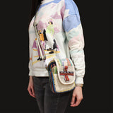 Natural Hemp & Cotton Patterned Crossbody Travel Bag