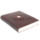 Leather Moonstone Crystal Notebook