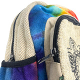 Tie-dye 7 Chakras Hemp Medium Backpack