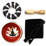 Buddha Black Singing Bowl Set- 10.7cm