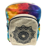 Tie-dye Mandala Hemp Large Backpack