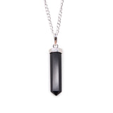 Crystal Wand Necklace - Black Agate
