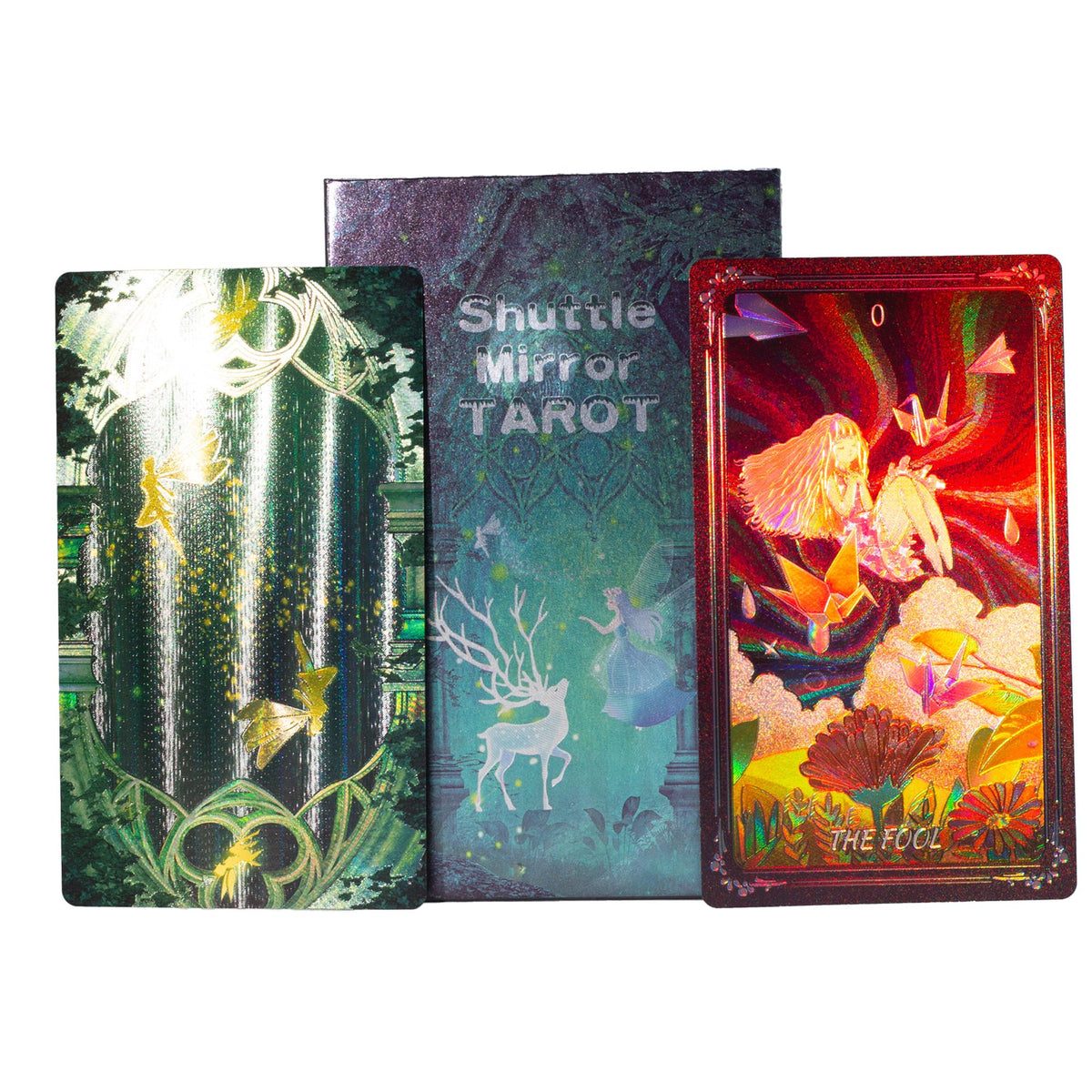 Shuttle Mirror holographic tarot card designs
