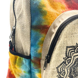 Tie-dye Mandala Hemp Large Backpack