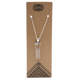 Crystal Flat Point Necklace - Rock Quartz
