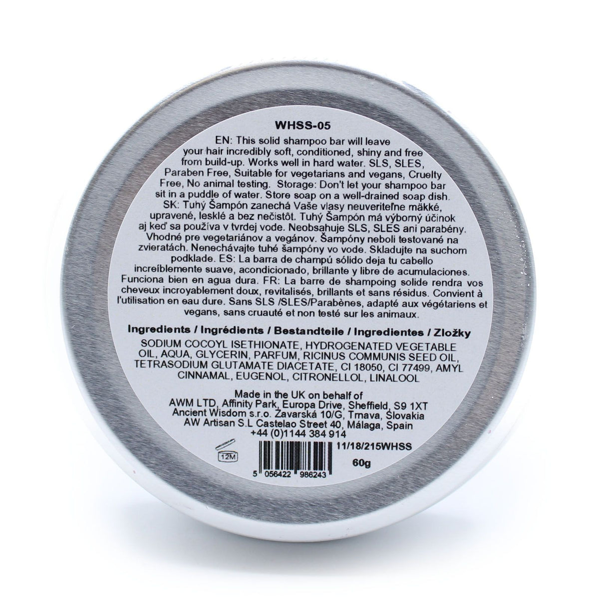 Wild Hare Cherry Bonbon shampoo ingredients label