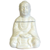 White Sitting Buddha Oil Burner