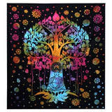 Medium Bodhi Tree & Buddha Cotton Wall Hanging