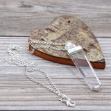 Crystal Flat Point Necklace - Rock Quartz