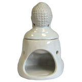White Sitting Buddha Oil Burner