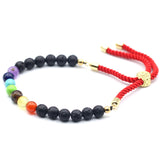 18K Gold Plated Crystal Royal String Bracelet - Lava Stone Chakra