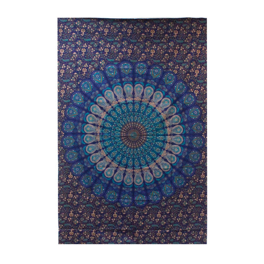 Blue Mandala Large Cotton Wall Hanging