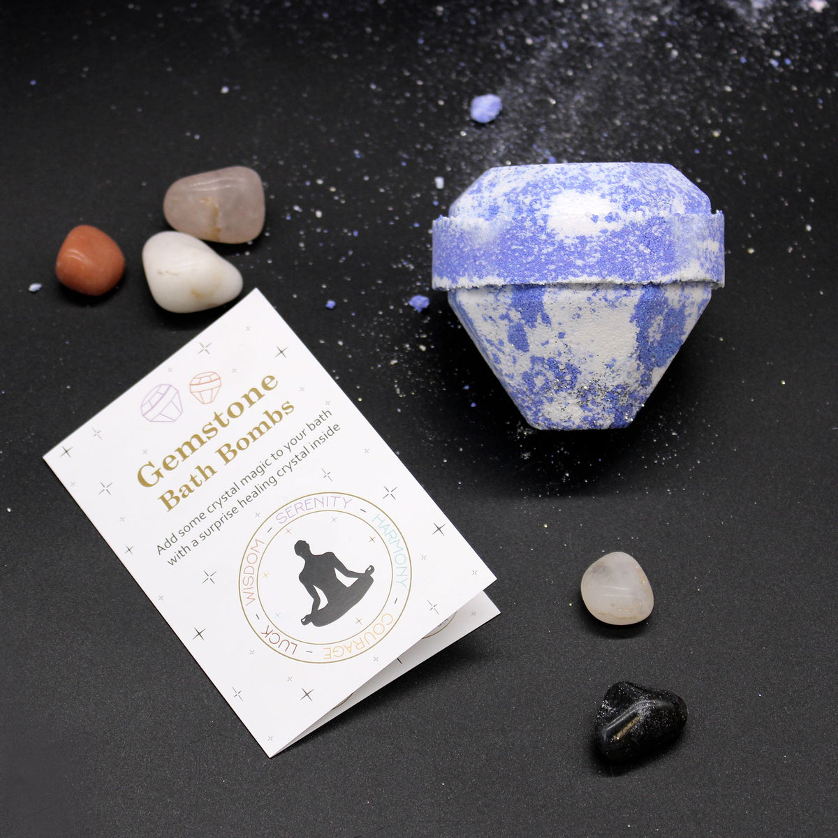 Blue Raspberry and Pomegranate Gemstone Bath Bomb