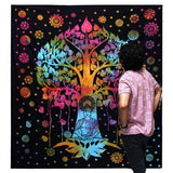 Medium Bodhi Tree & Buddha Cotton Wall Hanging