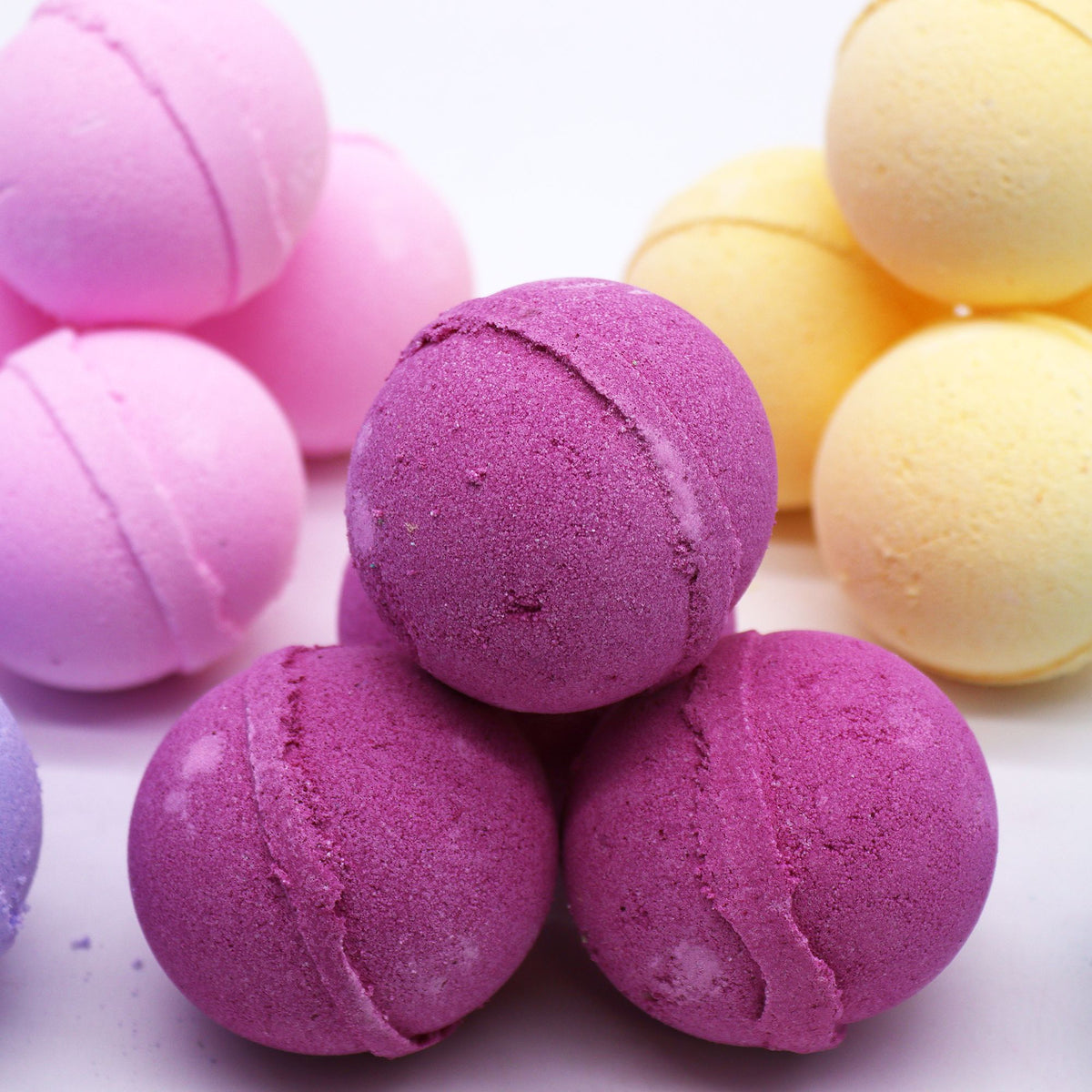 Purple Ylang Ylang and Ginger Essential Oil Bath Bombs