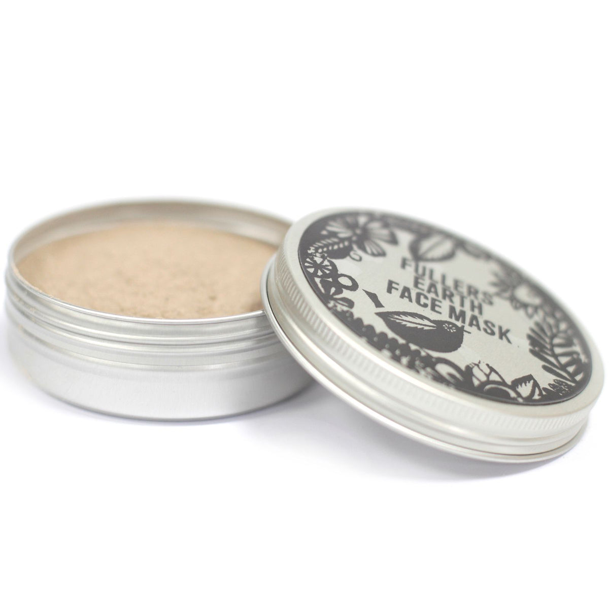 Open Agnes + Cat Fuller's Earth clay face mask showing fine powder
