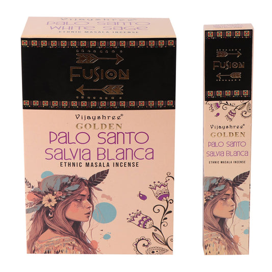 Vijayshree Golden Fusion Palo Santo and White Sage incense 15g