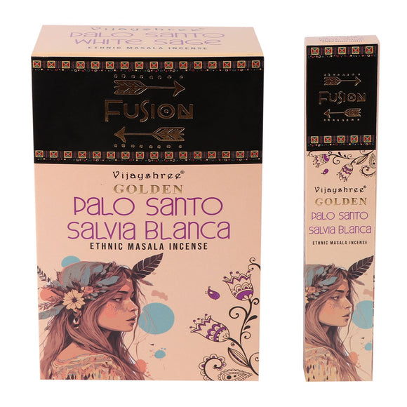 Golden Palo Santo & White Sage Incense Sticks