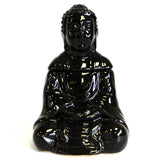 Black Sitting Buddha Oil Burner