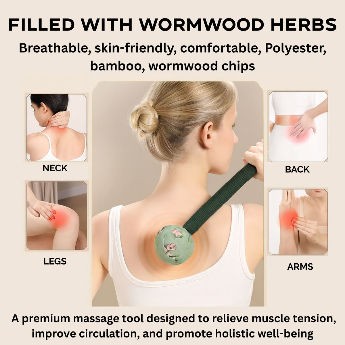 Wormwood massage hammer gentle tapping massage guide
