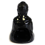 Black Sitting Buddha Oil Burner