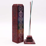 Soapstone 7 Chakras Tower Incense Holder