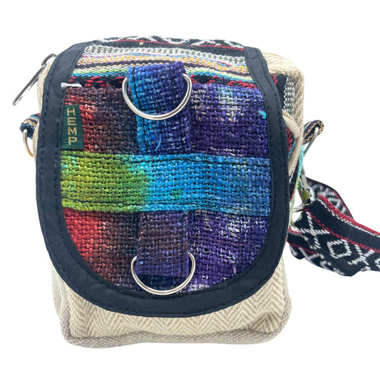 Tie-dye Natural Hemp Crossbody Bag