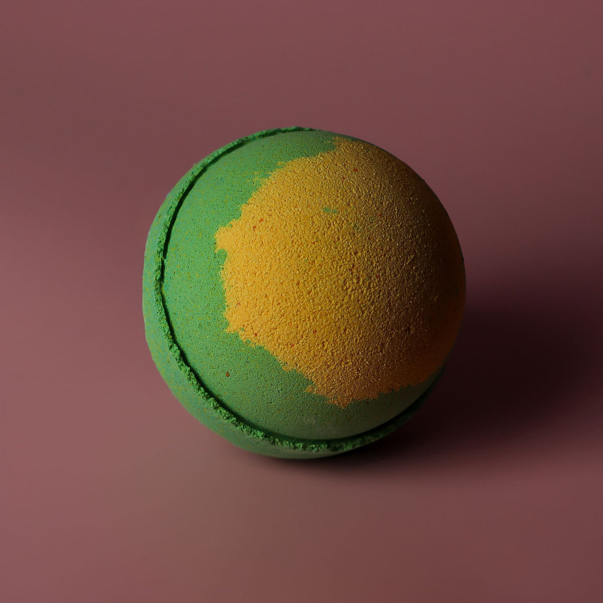 green and yellow bath bomb