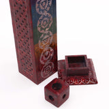 Soapstone 7 Chakras Tower Incense Holder