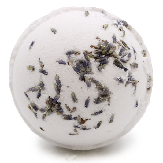Image 1: Relax Himalayan Salt Bath Bomb 180g decorated with lavender flowers