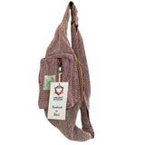 Red Cotton & Hemp Bum Bag