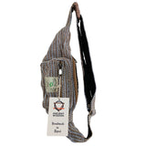 Blue Cotton & Hemp Aztec Bum Bag