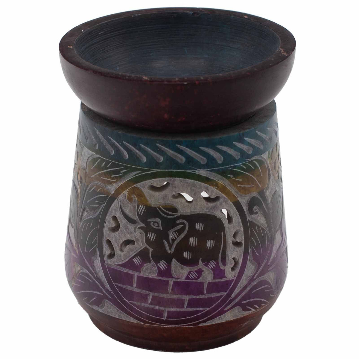Large Soapstone Oil Burner - Elephant - Five Colours