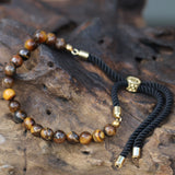 18K Gold Plated Crystal String Bracelet - Tiger Eye