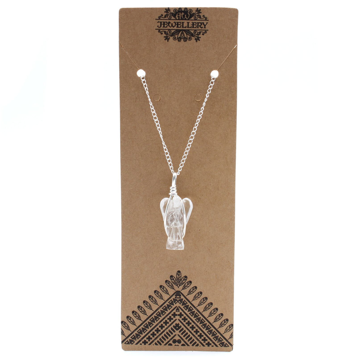 Crystal Angel Necklace - Clear Quartz