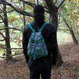 Jacquard Green Teal Backpack