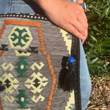 Grey Kilim Messenger Festival Bag