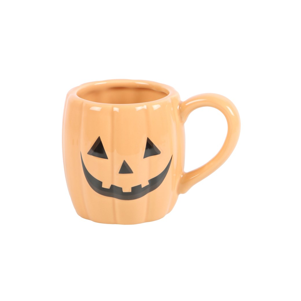 Orange jack-o'-lantern pumpkin mug 380ml