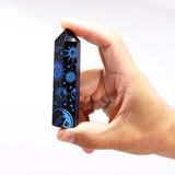 Black Obsidian Crystal Point - Mystic Story - Midnight Blue