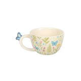 Luna Bloom Floral Mug with Butterfly