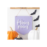 Purple Hocus Pocus Hanging Sign
