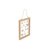 Floral Bug Print Glass Wall Hanging
