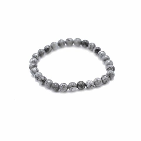 Map Stone Crystal Bead Bracelet