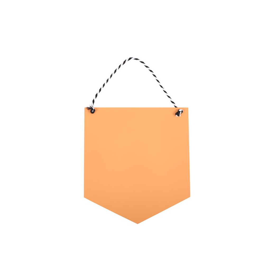 Back of orange Spooky Season hanging sign