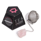 Raw Crystal Rose Quartz Tea Strainer