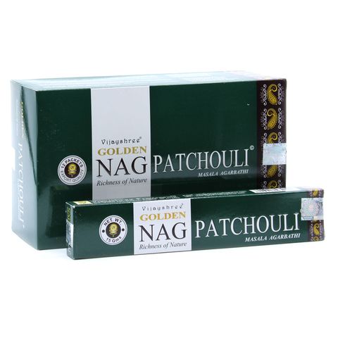 Vijayshree Golden Nag Patchouli incense sticks 15g box