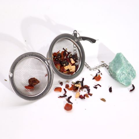 Raw Crystal Black Obsidian Tea Strainer