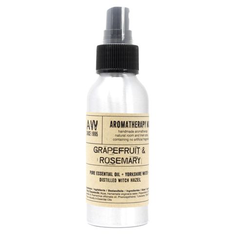Grapefruit and rosemary essential-oil room mist in 100ml aluminium spray bottle