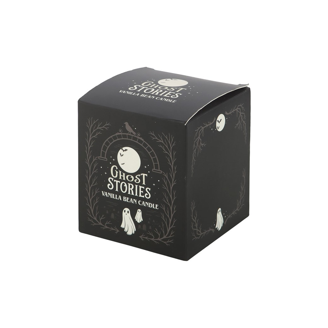 Ghost Stories candle box showing vanilla bean design