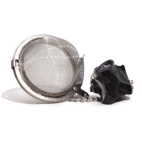 Raw Crystal Black Obsidian Tea Strainer
